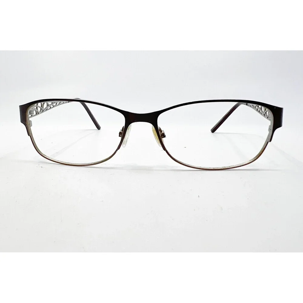 Wittnauer Eyeglasses Brown Hazel Filigree Temple Full Rim Frames 51-17-135